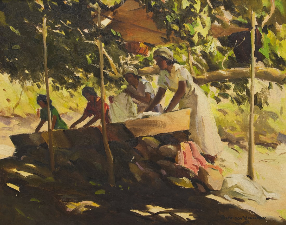 Ralph Von Lehmden (American, 1904–1970) Washer Women (1 of 3)