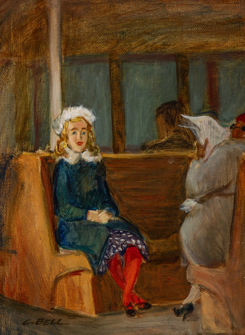 Cecil Crosley Bell (American, 1906–1970) School Girl Going Home on the Ferry, 1963 (1 of 3)