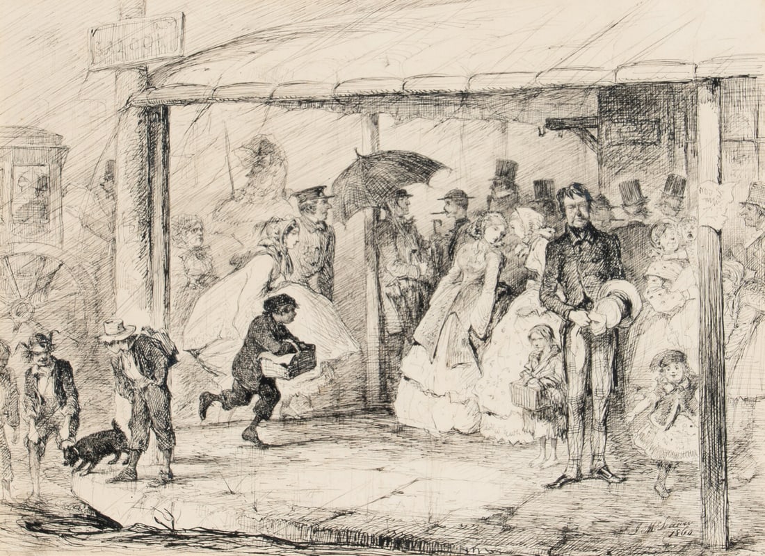 John McLenan (American, 1827–1866) Rain, New York City, 1860 (1 of 3)