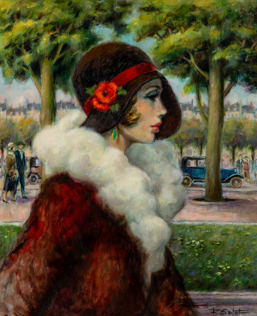 Francois Batet (French, b. 1923) Parisienne (1 of 3)