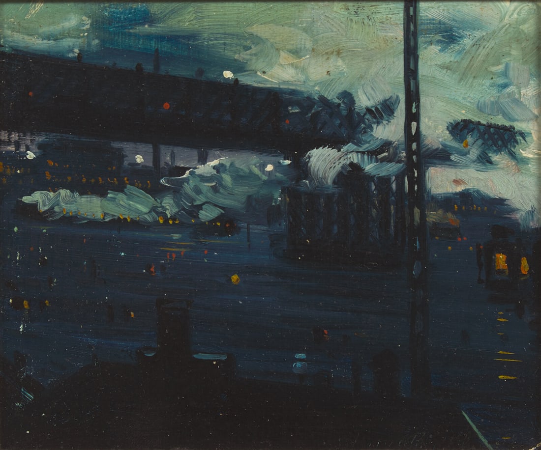 Karoly Horvath (Hungarian, 1873–1961) Donnersburger Bridge, Munich, 1912 (1 of 3)