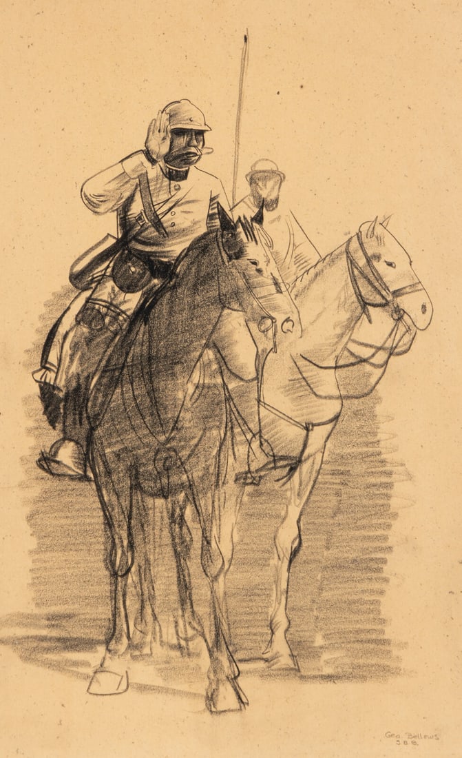 George Bellows (American, 1882–1925) German Cavalry Officer, ca. 1918 (1 of 3)