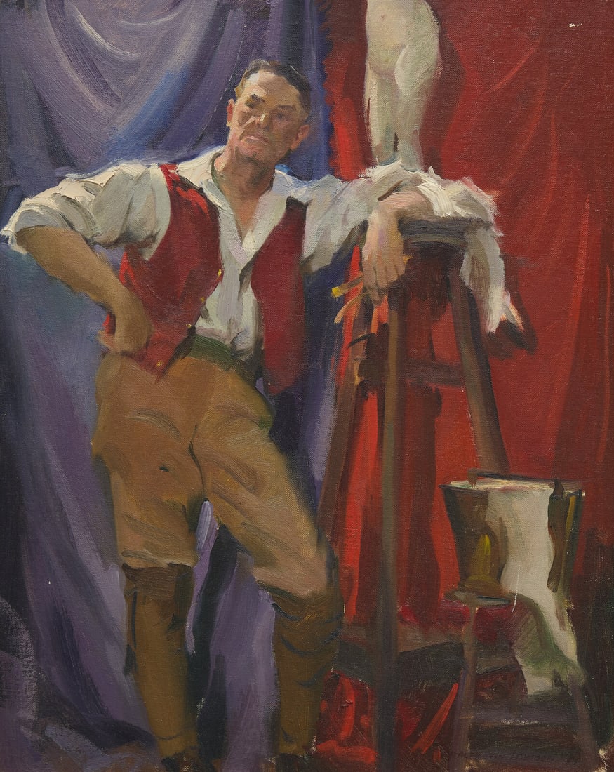 Ralph Von Lehmden (American, 1904–1970) Portrait of a Painter, 1939 (1 of 3)