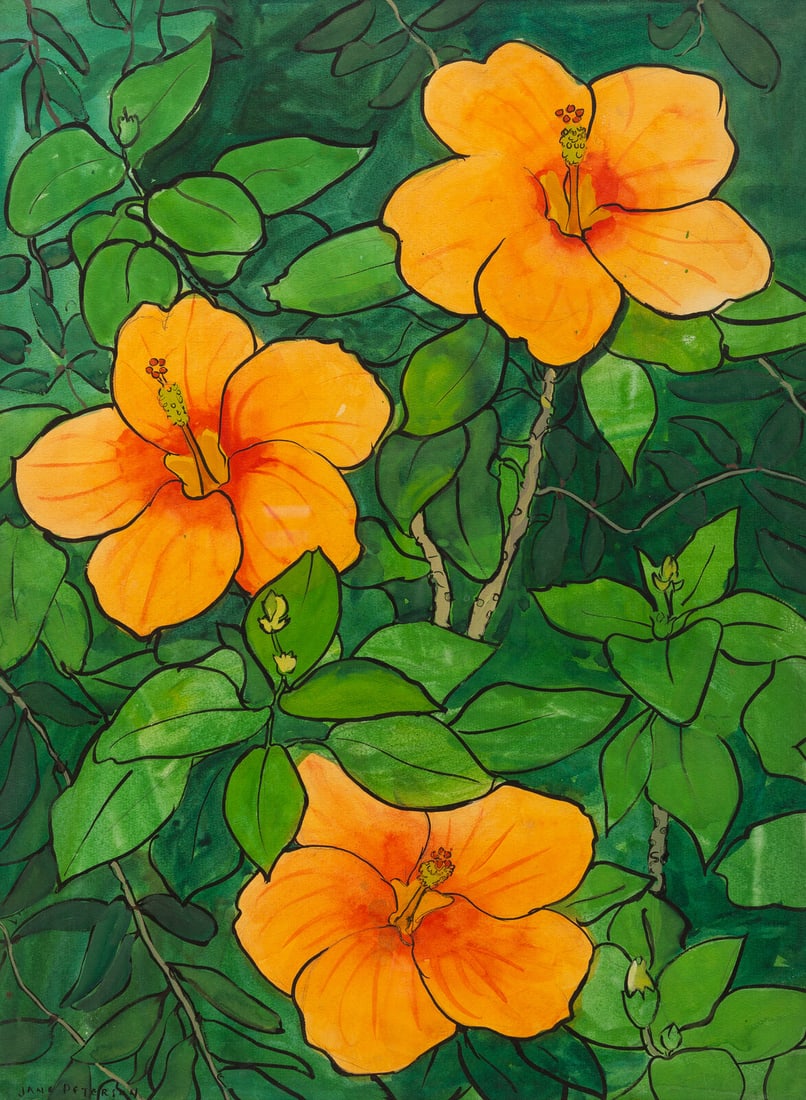 Jane Peterson (American, 1876–1965) Tropical Hibiscus (1 of 4)
