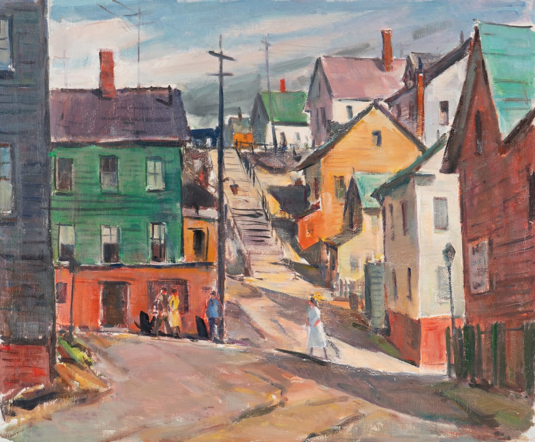 Carl William Peters (American, 1897–1980) At the Corner (1 of 3)