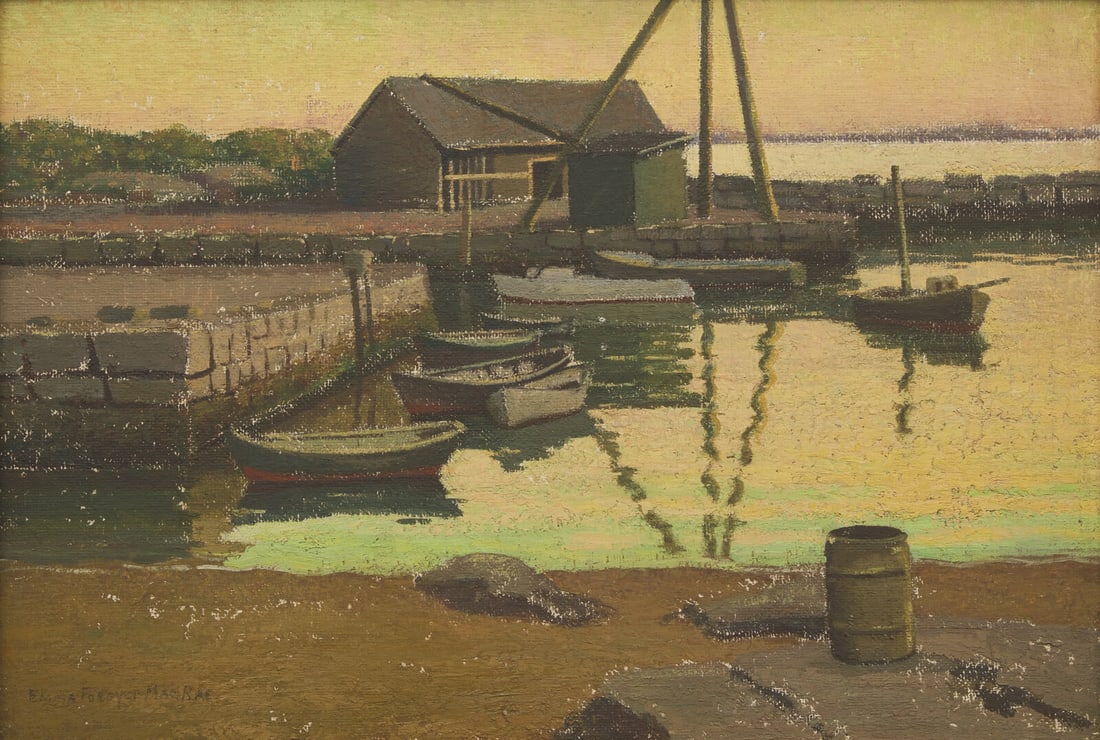 Emma Fordyce MacRae (American, 1887–1974) Slacktime at Ebb Tide (Pigeon Cove), 1961 (1 of 3)