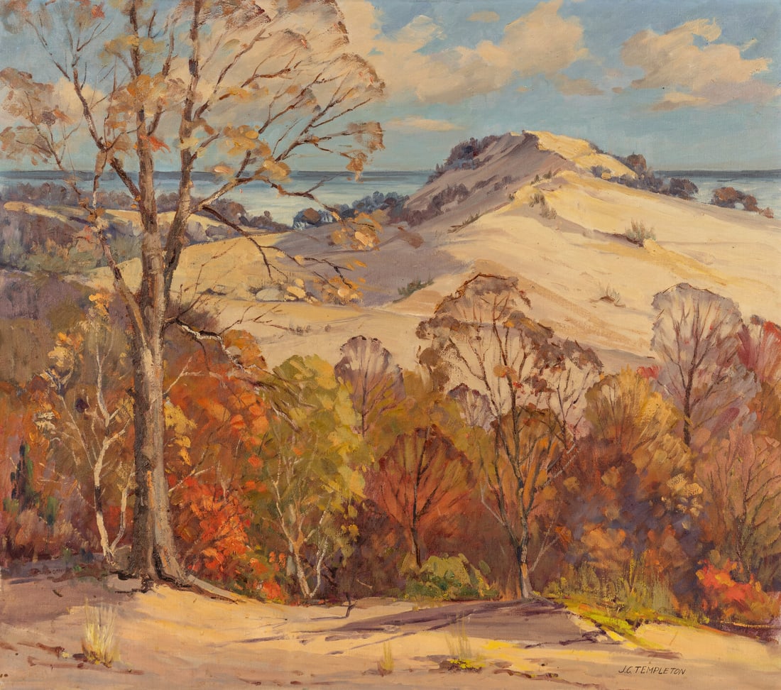 John C. Templeton (American, 1880–1958) Autumn Dunes Scene (1 of 3)