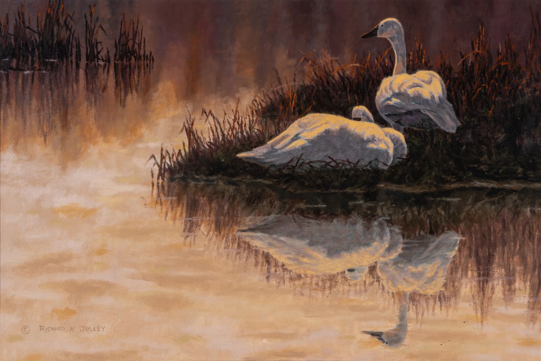 Richard K. Jolley (American, b. 1954) Swans (1 of 3)