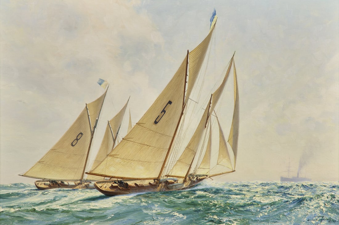Deryck Foster (British, 1924–2011) Hesper, 1884 Boston Pilot Schooner, 1980 (1 of 3)