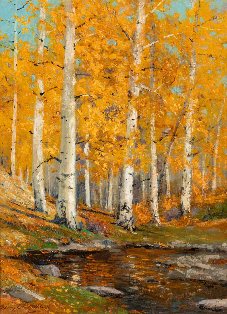 Charles Partridge Adams (American, 1858–1942) Aspens in Gold, Estes Park, Colo. (1 of 3)