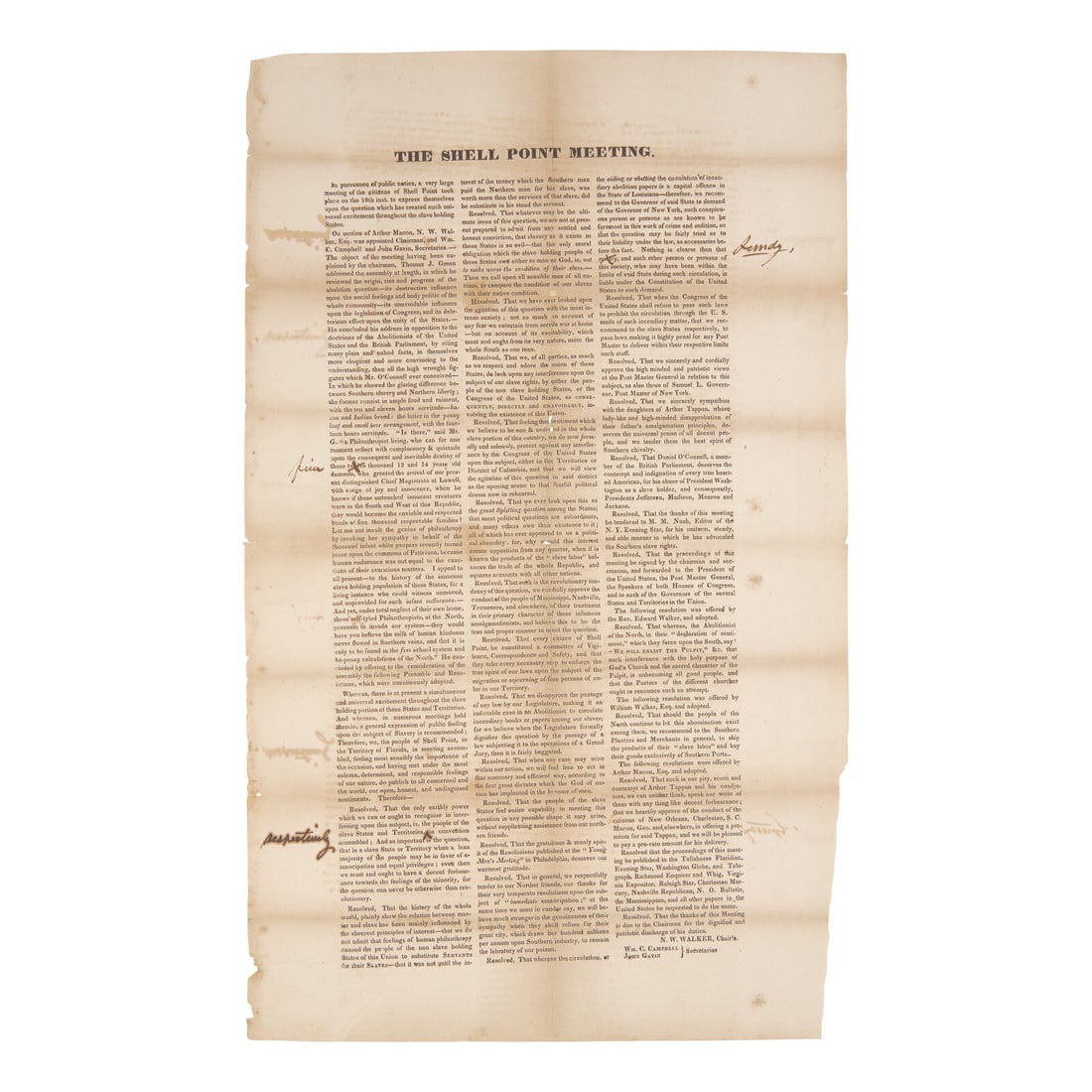 [African-Americana] A Pro-Slavery Reaction to the American Anti-Slavery Society's Postal Campaign of (1 of 2)