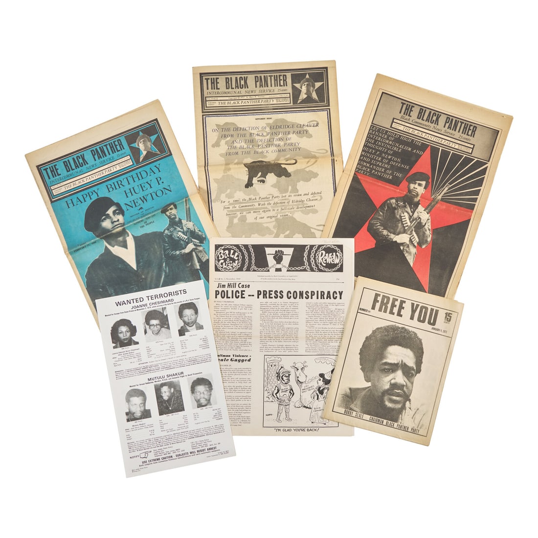 [African-Americana] [Black Panthers, etc.] Group of 6 Periodicals, etc. (1 of 1)