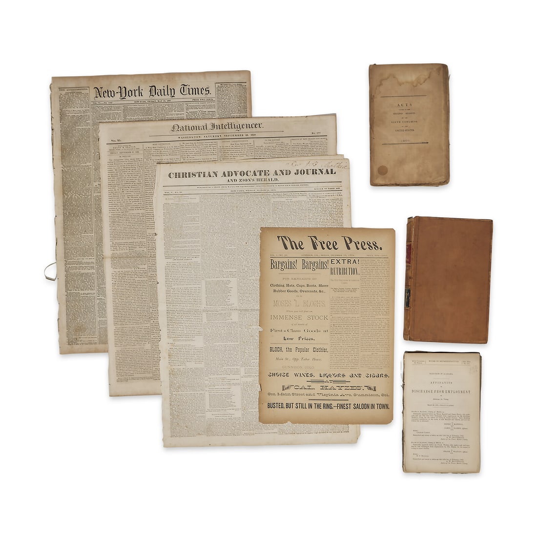 [African-Americana] ?Collection of 7 Books, Pamphlets, Newspapers, and Broadsides Related to African (1 of 2)
