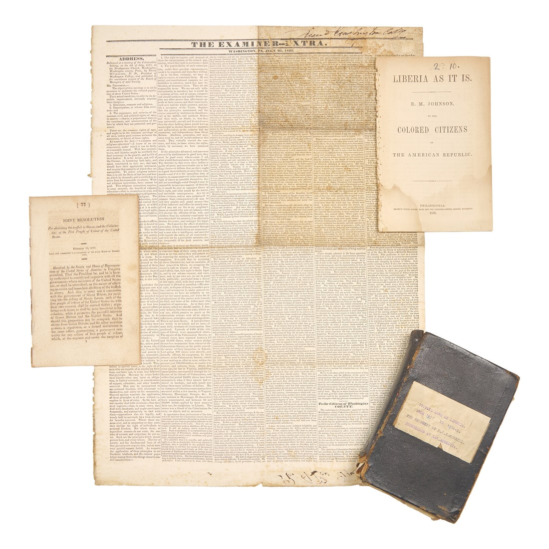 [African-Americana] Group of 4 Items Related to Liberia, ca. 1817-1975 (1 of 1)