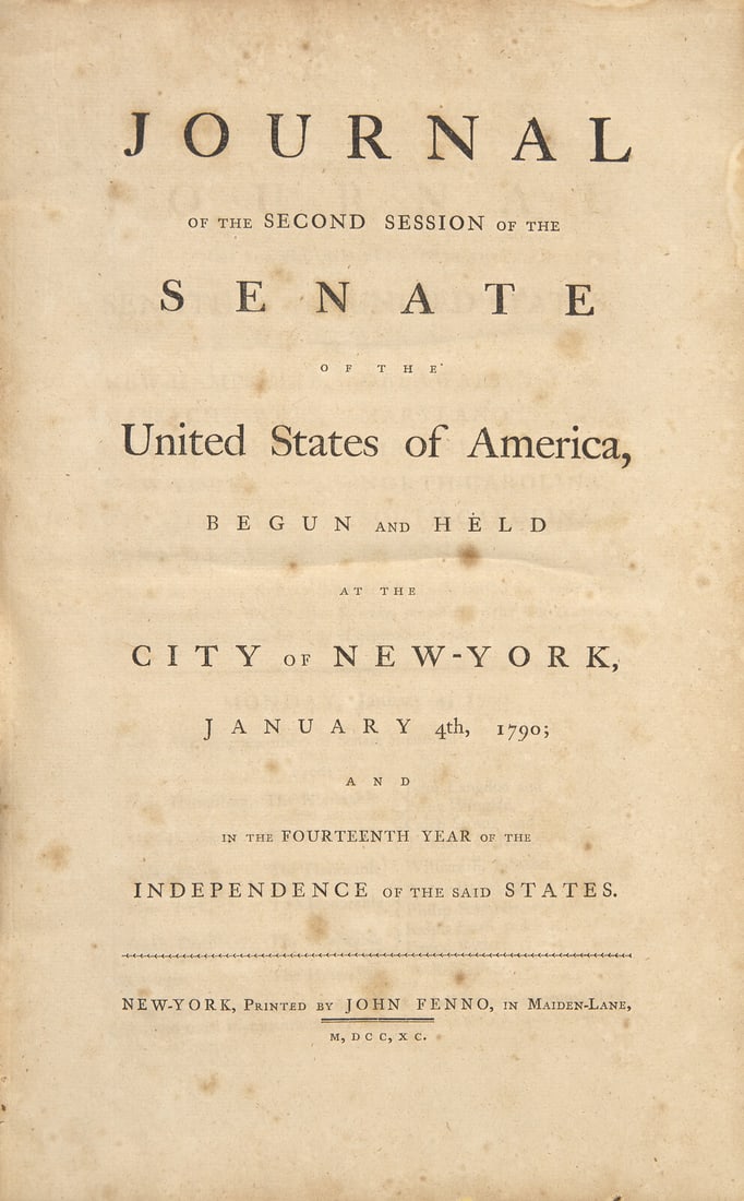 [American Law] First Edition of the Senate Journal for the Second Second Session of the First (1 of 2)