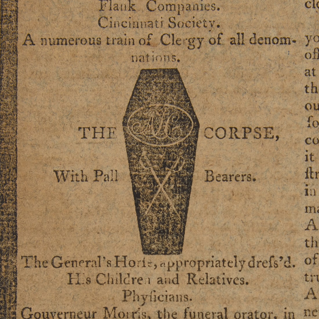 [American Newspapers] [Burr-Hamilton Duel] A Scarce Issue of this Connecticut Newspaper Largely (1 of 2)