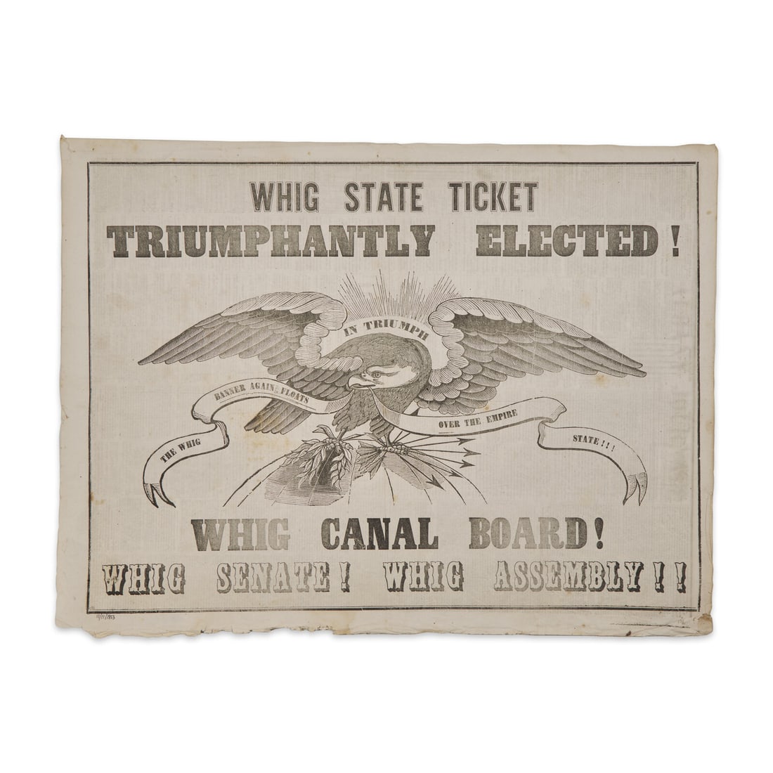 [American Newspapers] One of the Final Large Electoral Victories by the Declining Whig Party, (1 of 2)