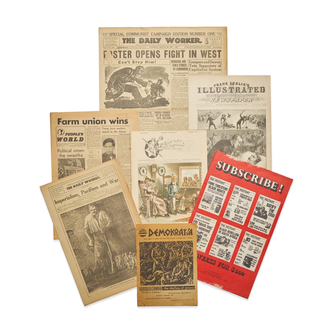 [American Radicalism] Group of 14 Issues of the "Proletarian News", and Other Periodicals Related to (1 of 2)