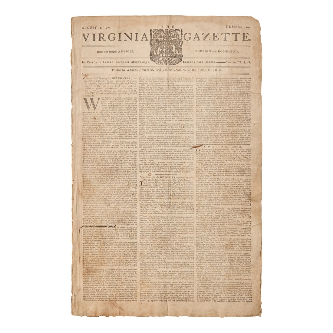 [American Revolution] George Washington and the Virginia Delegation are Appointed to the First (1 of 1)