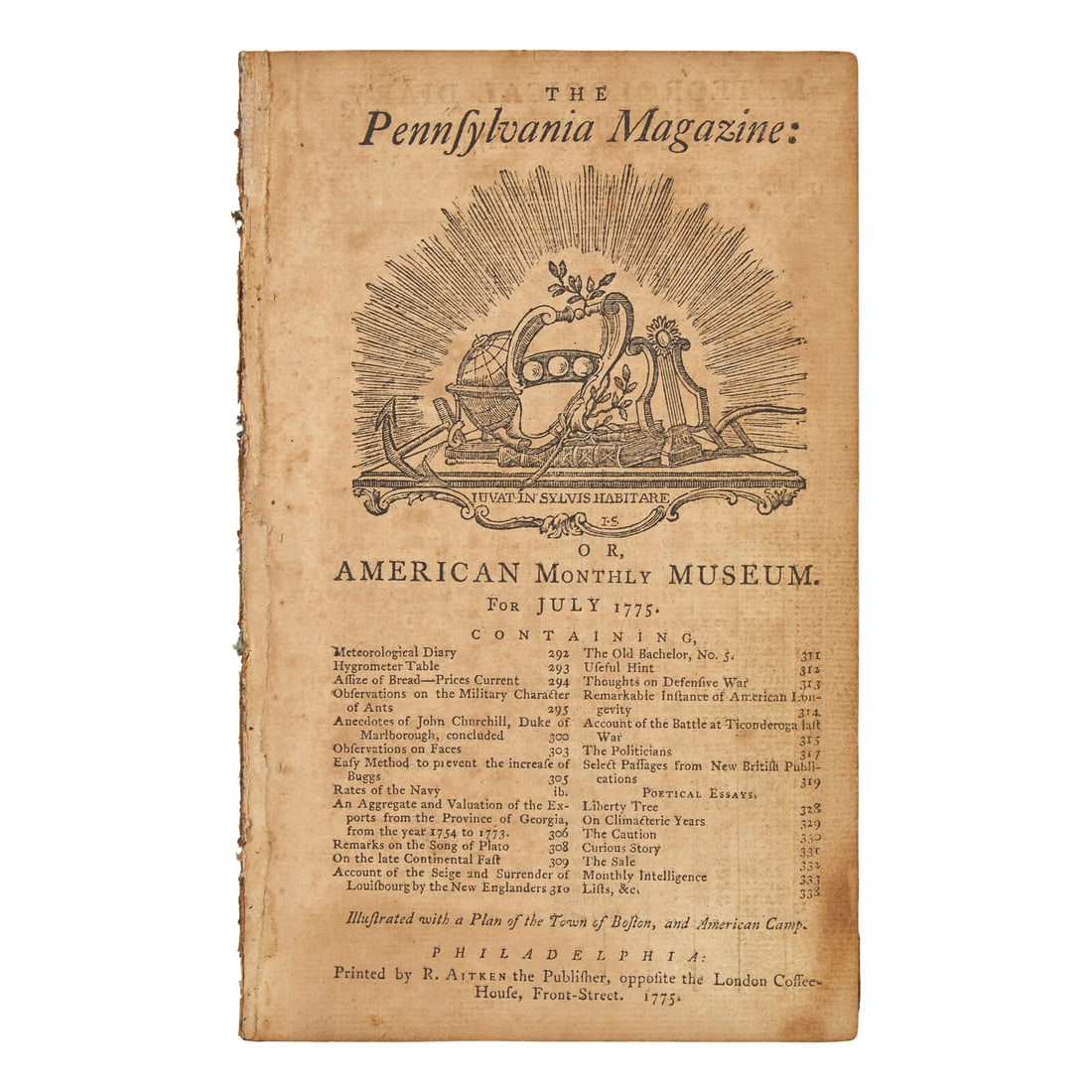 [American Revolution] The July 1775 Issue of Thomas Paine's Important Revolutionary-Era Publication, (1 of 2)