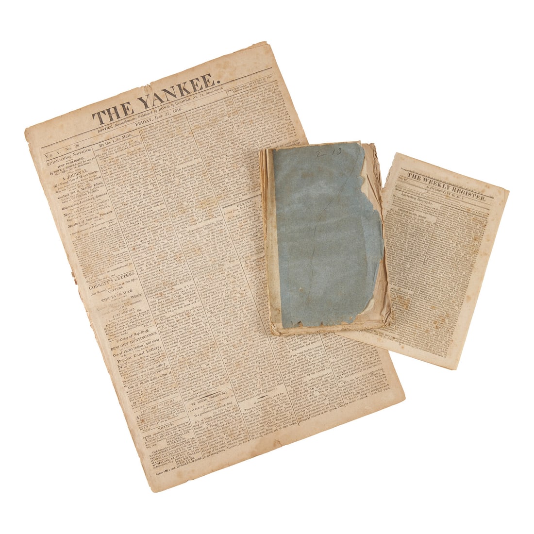 [Boone, Daniel] Group of 3 Items Related to Daniel Boone (1 of 4)
