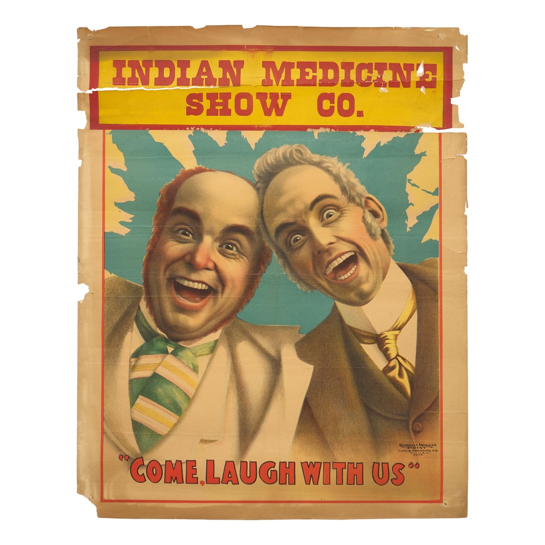 [Curiosa] Indian Medicine Show Co. "Come, Laugh With Us" Poster (1 of 1)