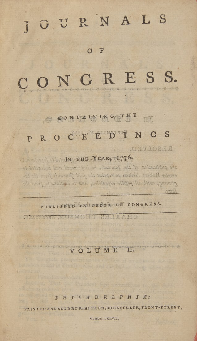 [Declaration of Independence] The Important and Increasingly Rare Robert Aitken Issue of the (1 of 3)