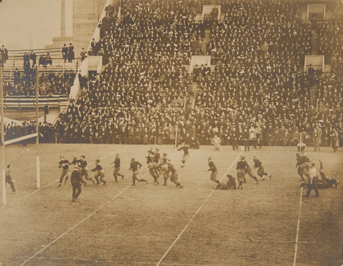 [Football] Large Format Silver Print of ca. 1910 Harvard v. Dartmouth Football Game (1 of 2)