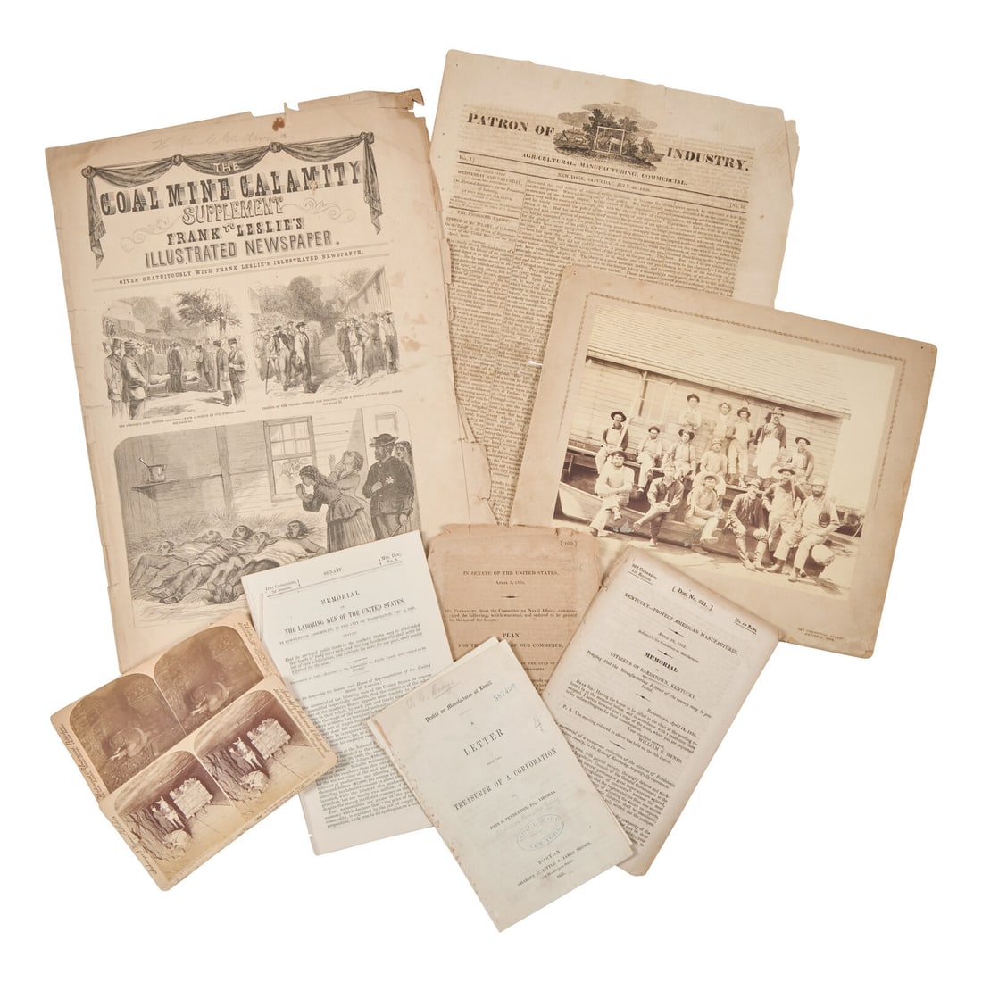 [Labor] Group of 9 Items Related to American Labor and Manufacturers (1 of 1)