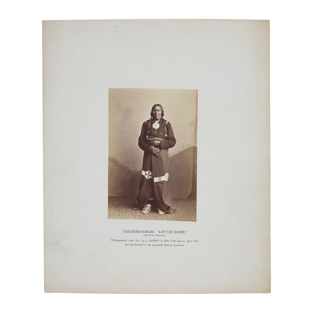[Native-Americana] Gurney, Jeremiah. Tak-Kee-O-Mah "Little Robe" Chief of the Cheyennes (1 of 1)