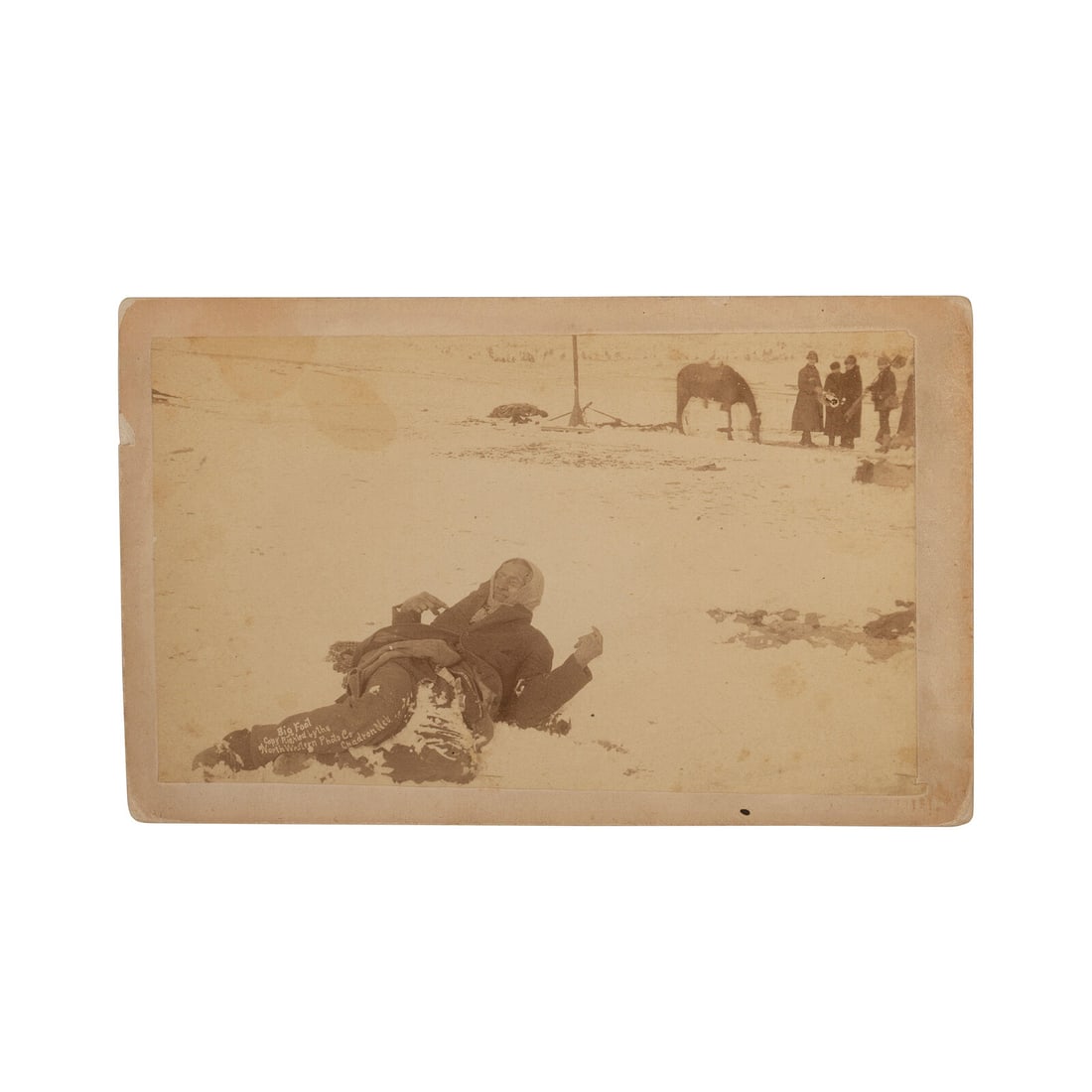 [Native-Americana] [Wounded Knee Massacre] Photograph of the Body of Chief Big Foot, ca. 1891: [Native-Americana] [Wounded Knee Massacre] Photograph of the Body of Chief Big Foot, ca. 1891 Chadron, Nebraska: Northwestern Photographic Company, ca. 1891. Sepia photograph; 5 1/2 x 7 3/8 in. (140 x