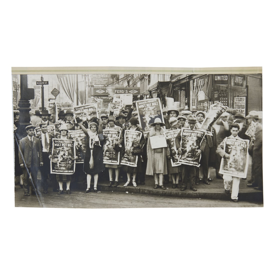 [Sacco and Vanzetti] Press Photo of a San Francisco Protest in Support of Italian Anarchists, Sacco (1 of 1)