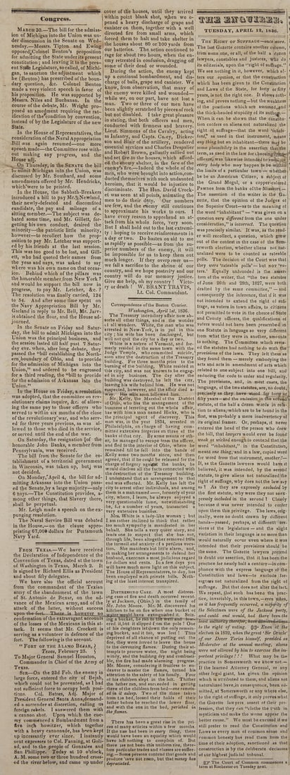 [Texiana] Group of 4 Items Related to Early Texas, Including a Report of the Reception of Texas's (1 of 3)