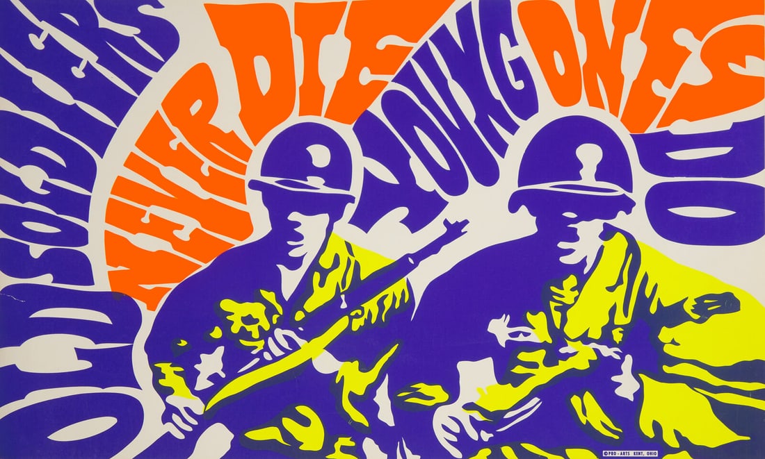 [Vietnam War] Old Soldiers Never Die Young Ones Do, Anti-Vietnam War Poster (1 of 2)