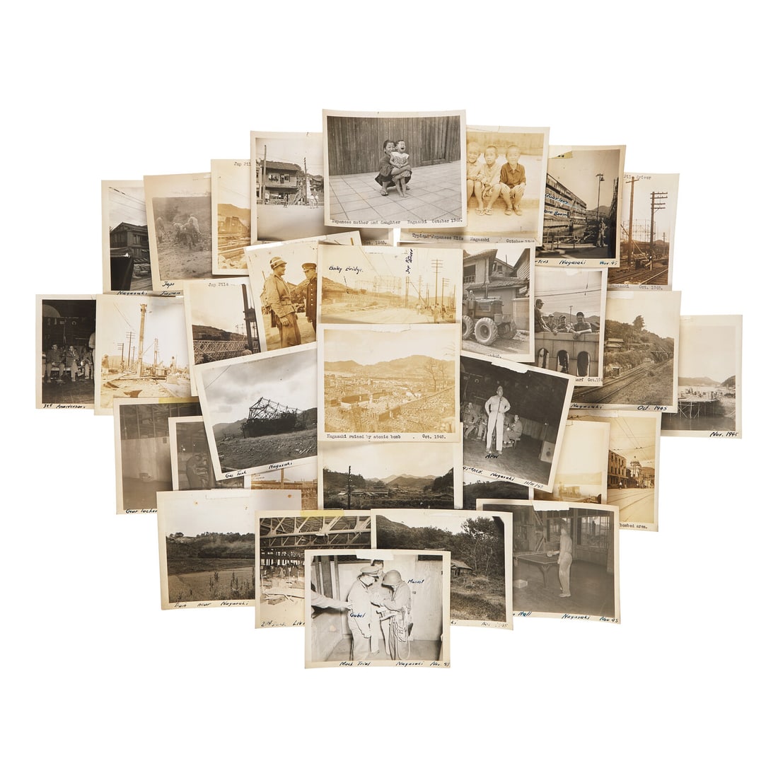 [World War II] Group of 35 Photographs of Post-Atomic Bomb Nagasaki and the Efforts of (1 of 1)