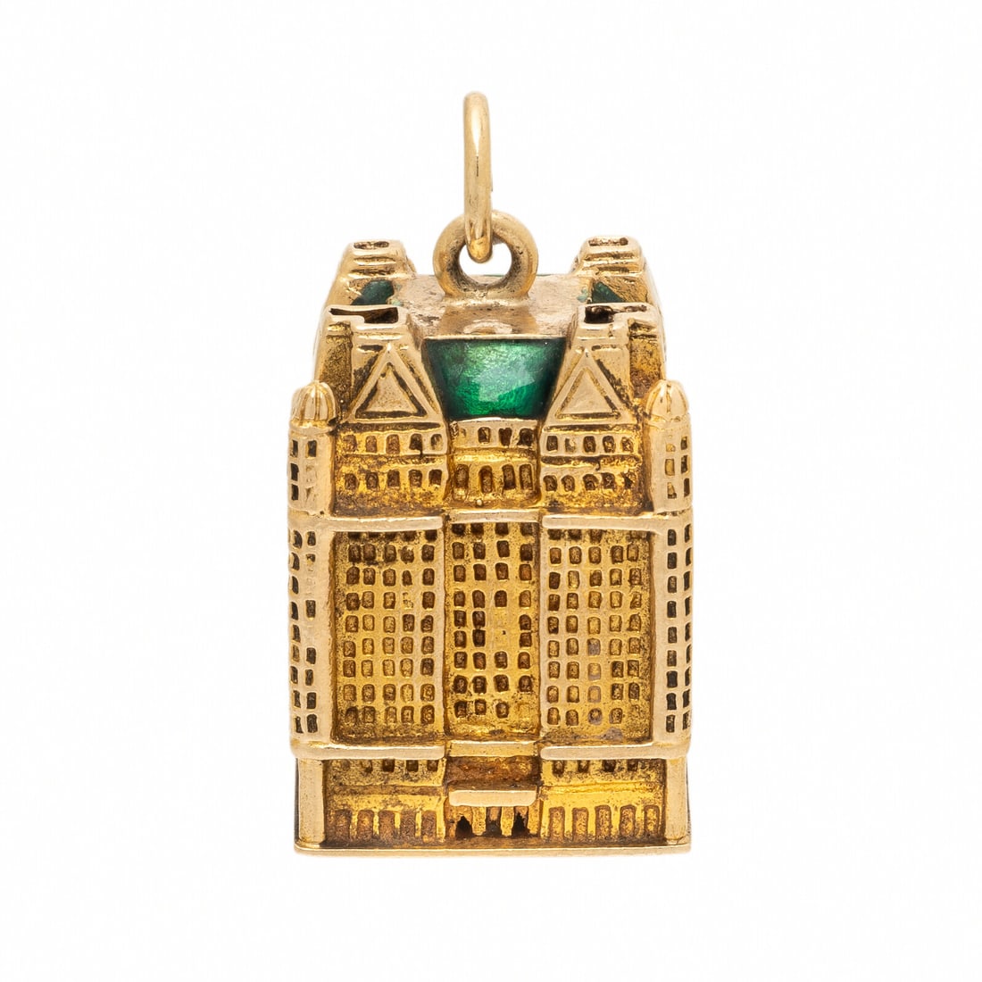 Yellow Gold and Enamel Plaza Hotel Charm (1 of 3)