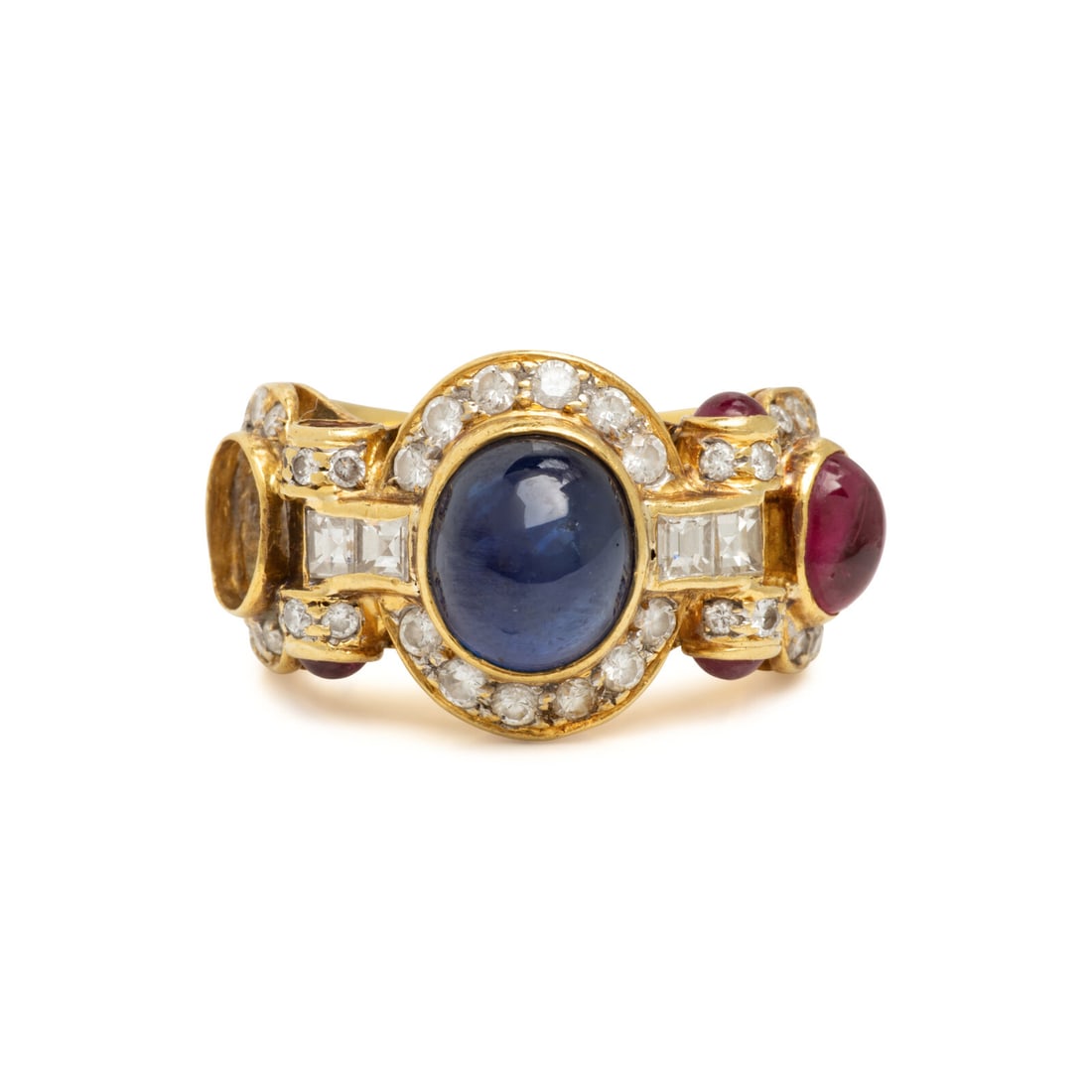 Multigem and Yellow Gold Ring (1 of 3)