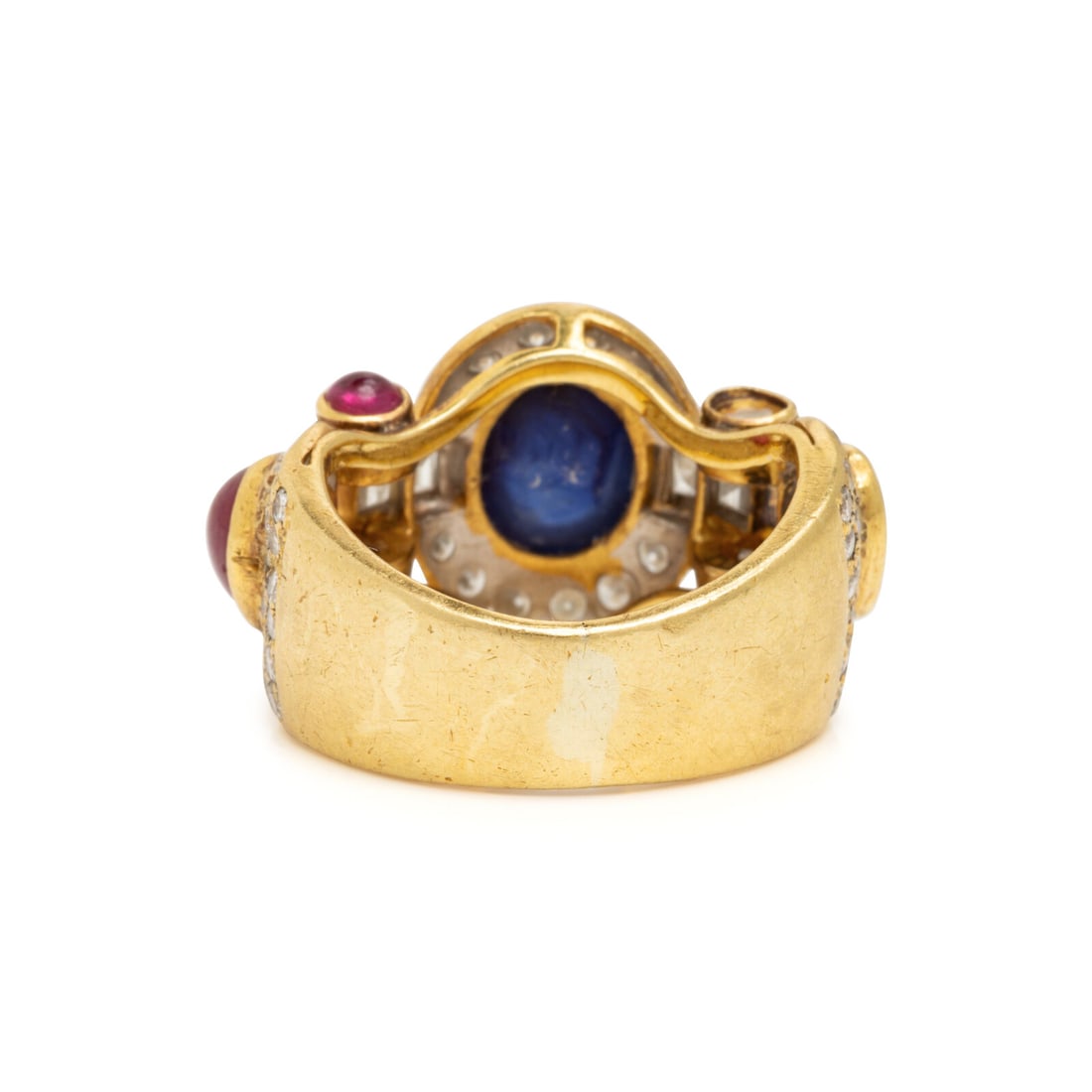 Multigem and Yellow Gold Ring - 3