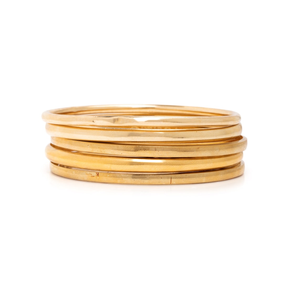 Collection of Yellow Gold Bangle Bracelets (1 of 6)