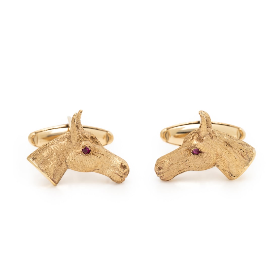 Yellow Gold Horse Head Cufflinks (1 of 3)