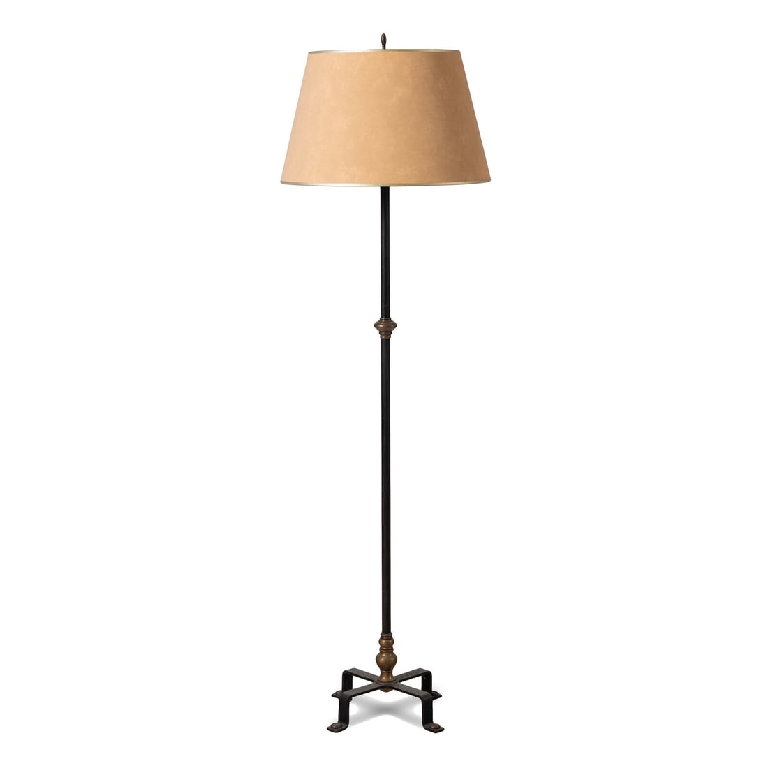 An Iron and Bronze Floor Lamp (1 of 2)
