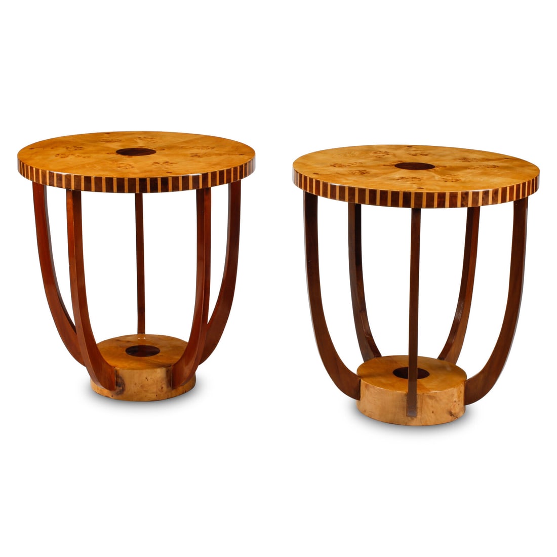A Pair of Art Deco Style Circular Side Tables (1 of 2)