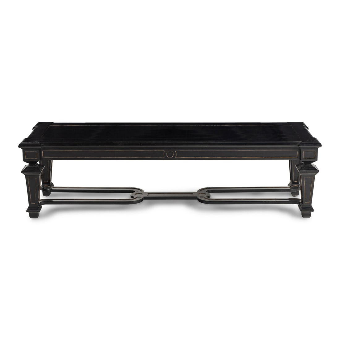 A Michael Taylor Lacquered and Parcel Gilt Low Table (1 of 3)
