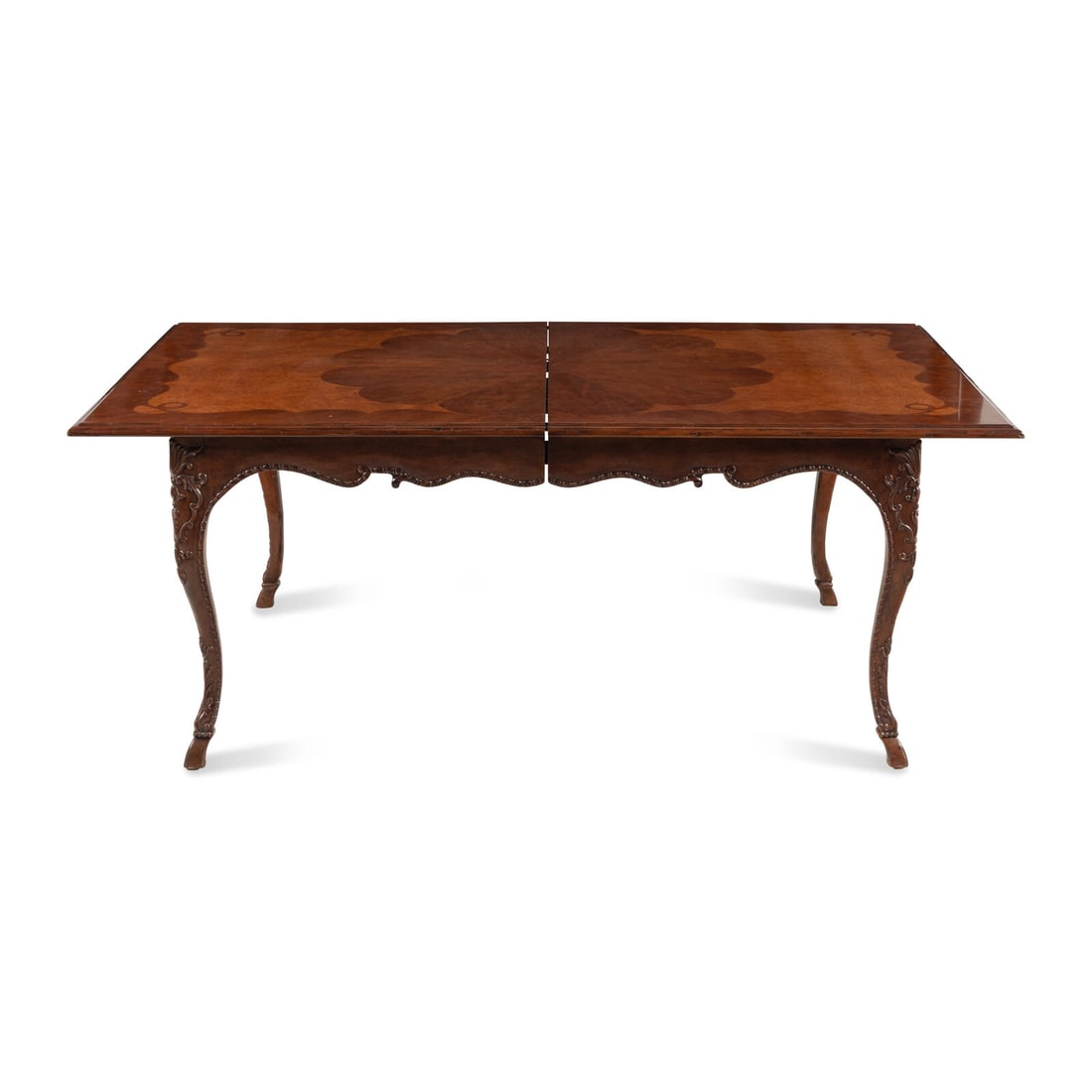 A Baker Mahogany and Burl Walnut Dining Table (1 of 4)