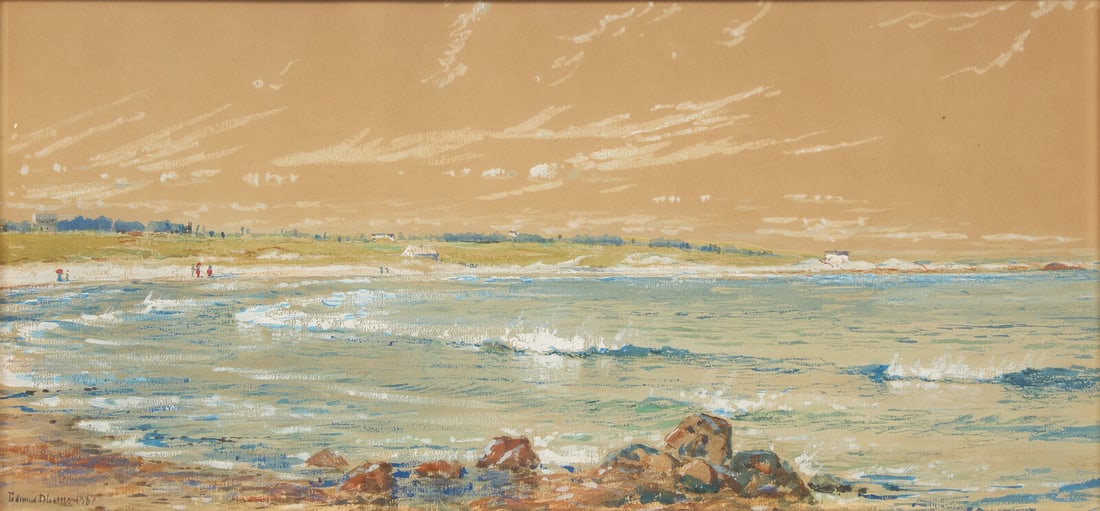 Edmund Darch Lewis (American, 1835-1910) Beach Scene, 1887 (1 of 3)