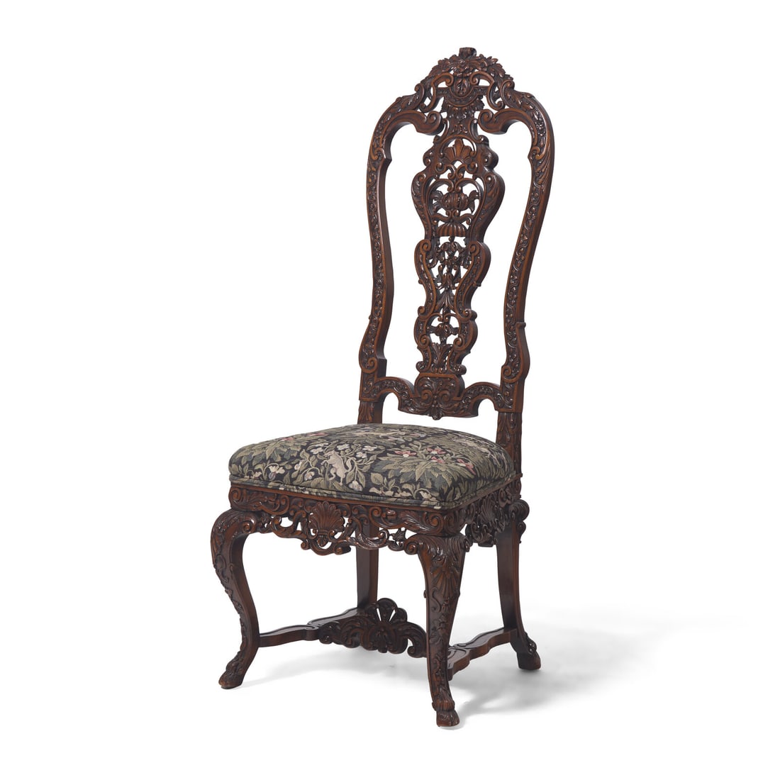 An Anglo-Dutch Carved Walnut Side Chair (1 of 2)