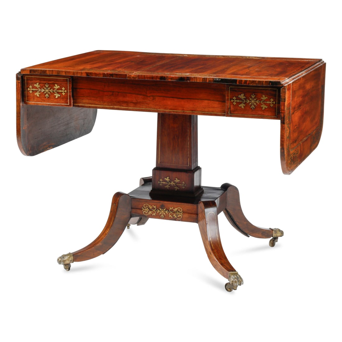 A Regency Mahogany and Brass-Inlaid Sofa Table (1 of 3)