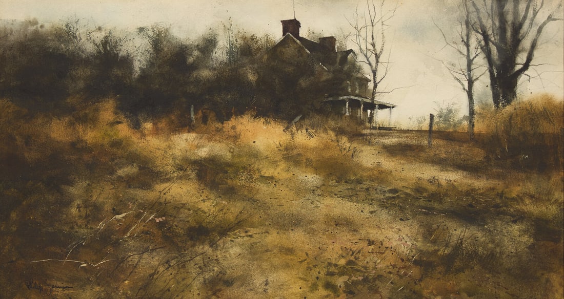 Philip Jamison (American, 1923-2021) House and Field (1 of 3)