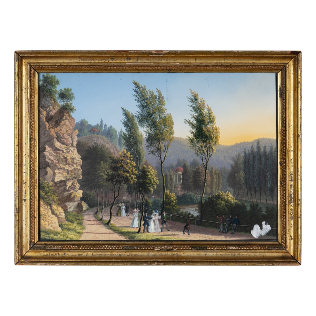 Johann Wilhelm Gottfried Barth (German, 1779 –1852) An Elegant Promenade in Carlsbad, 1889 (1 of 3)
