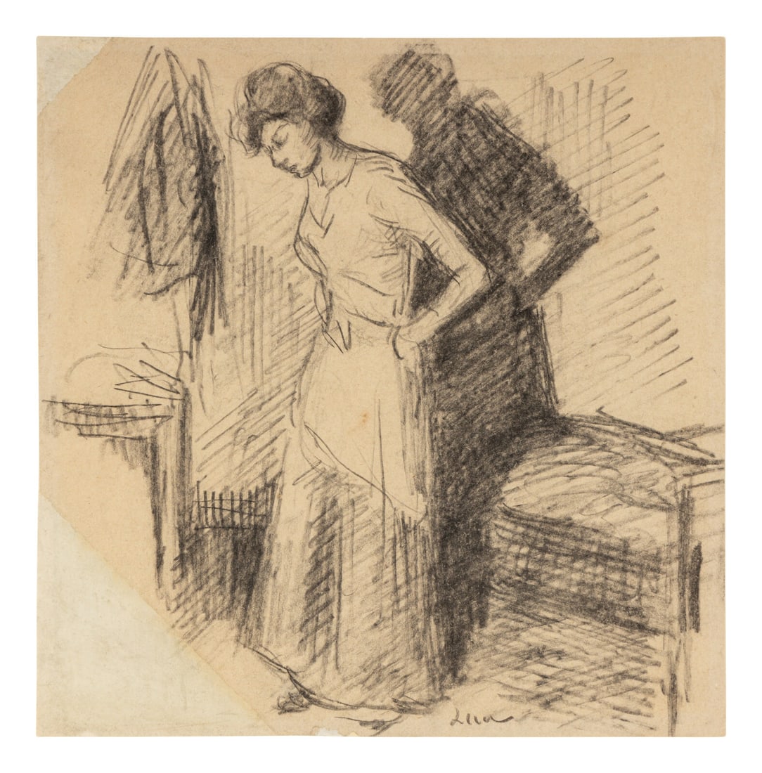 Maximilien Luce (French, 1858-1941) La Toilette (a double-sided drawing): Maximilien Luce (French, 1858-1941) La Toilette (a double-sided drawing) pencil on paper signed Luce (lower right) 8 3/8 x 8 in. This lot is located in Chicago.